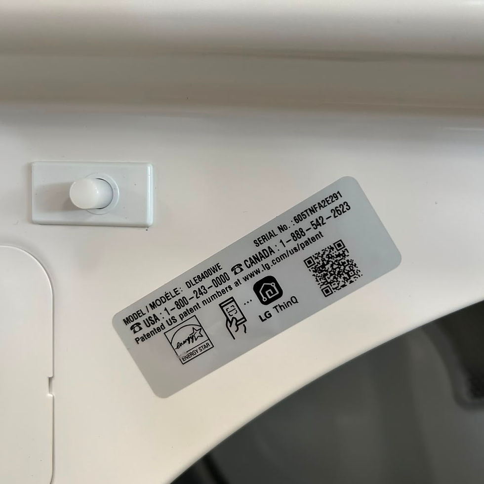 Miniatura: LG Scratch and Dent Electric Dryer 7.3 cuft Austin 6544