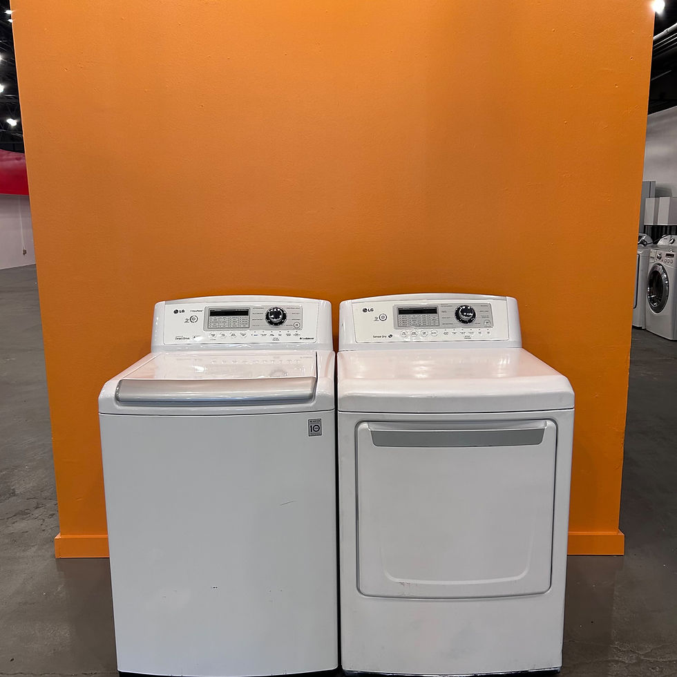 LG WT4901CW Washer & DLE4970W Electric Dryer 5.4 CF- Refurbished