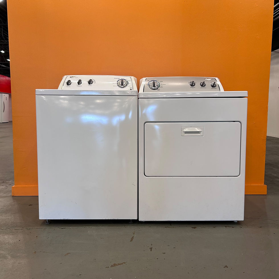 Whirlpool WTW4800XQ2 Washer 3.4 CF & WED4900XW0 Electric Dryer- Refurbished