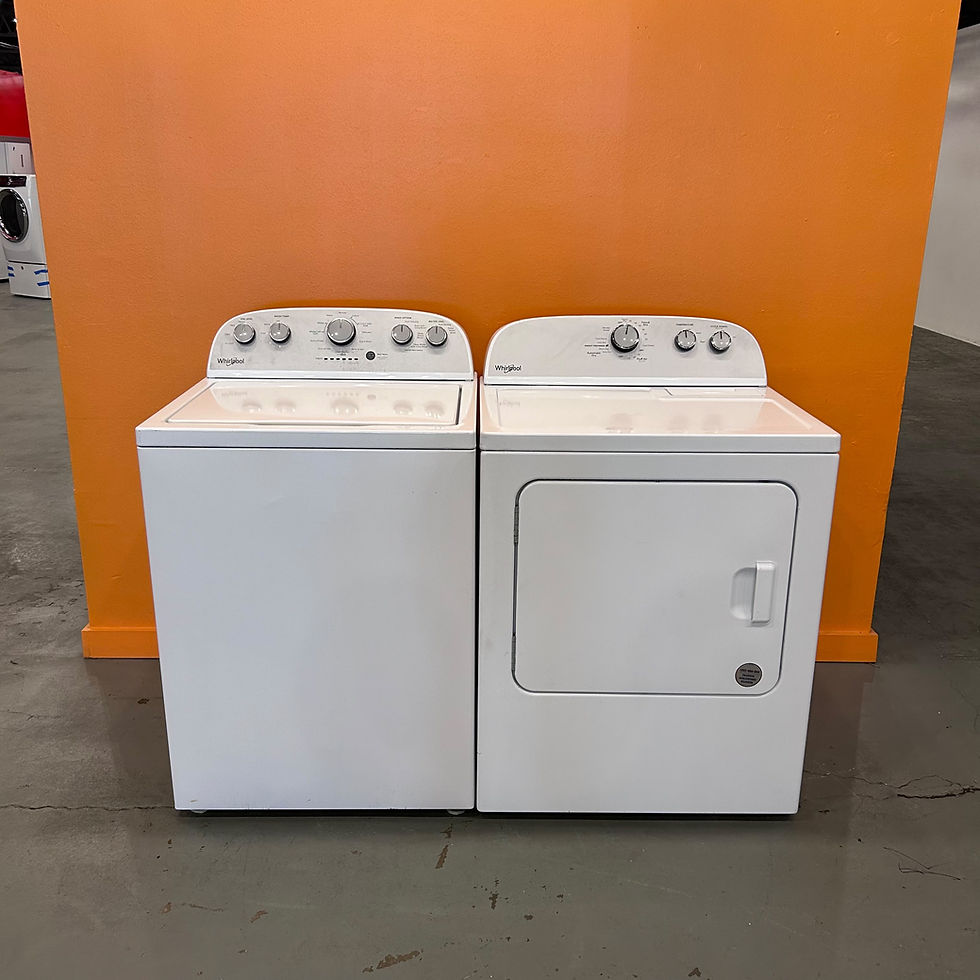 Whirlpool WTW4955HW3 Washer 3.8 CF & WED4815EW1 Electric Dryer- Refurbished