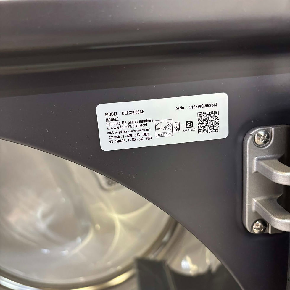 Thumbnail: LG DLEX8600BE Smart Electric Dryer 7.3 CF- Open Box New - Scratch & Dent- Irving
