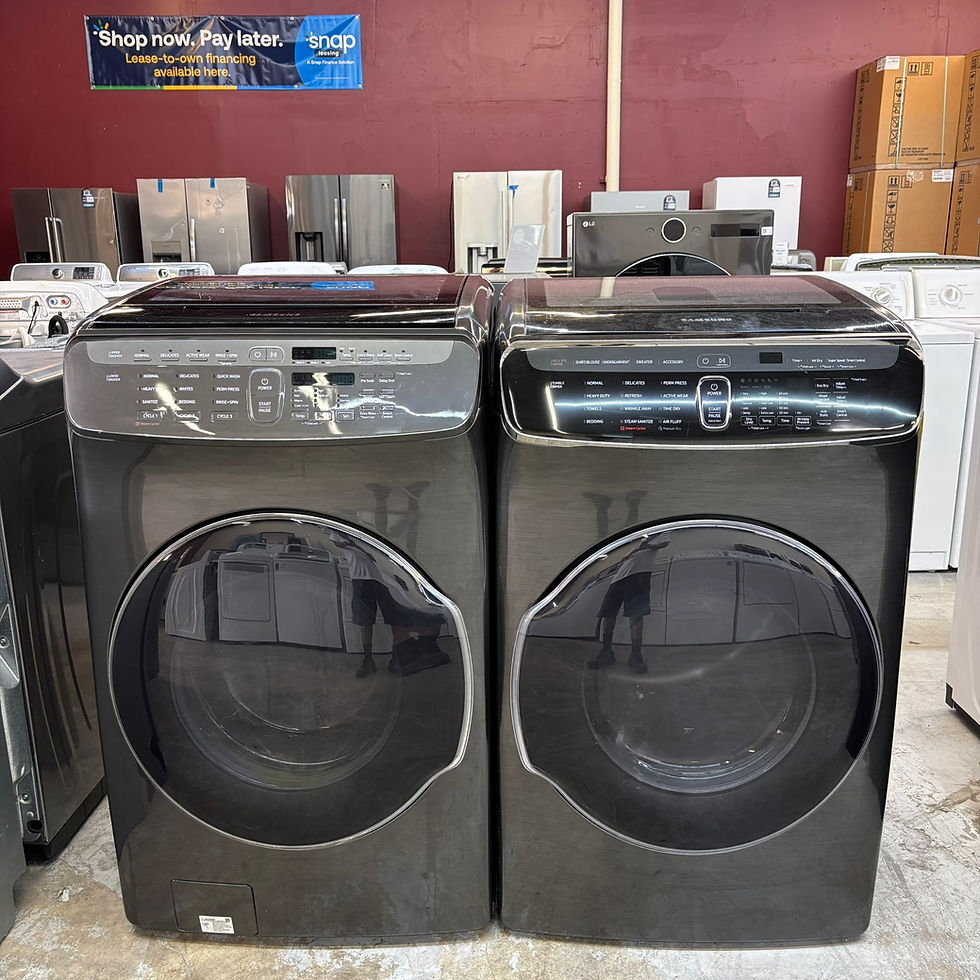 Samsung WV55M9600AV & DVE60M9900V Electric Dryer 5.5 CF- Refurbished- Irving 655