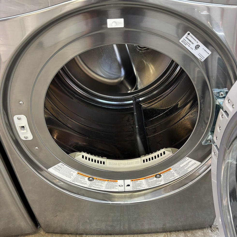 Thumbnail: LG WM2701HV & DLE2701V Electric Dryer 4.5 CF -Refurbished - Graphite Steel- 7520