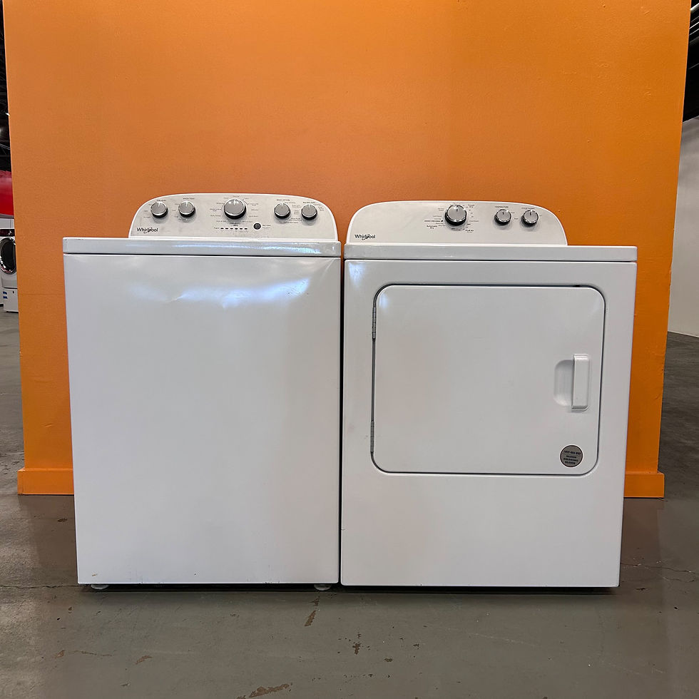Whirlpool WTW4955HW3 Washer 3.8 CF & WED4815EW1 Electric Dryer- Refurbished