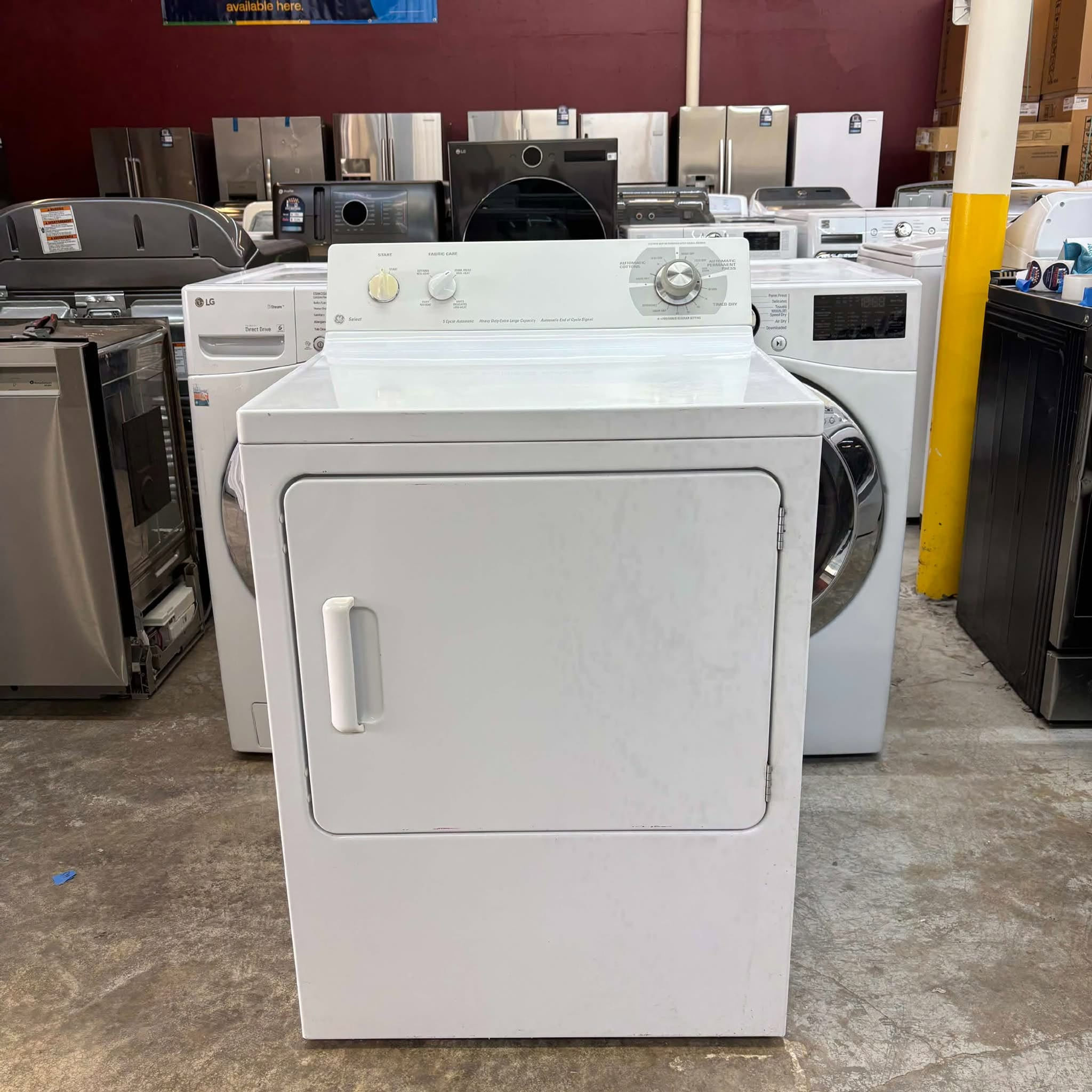 GE DX4500EA1WW Electric Dryer 7.0 CF- Refurbished - Irving 8099