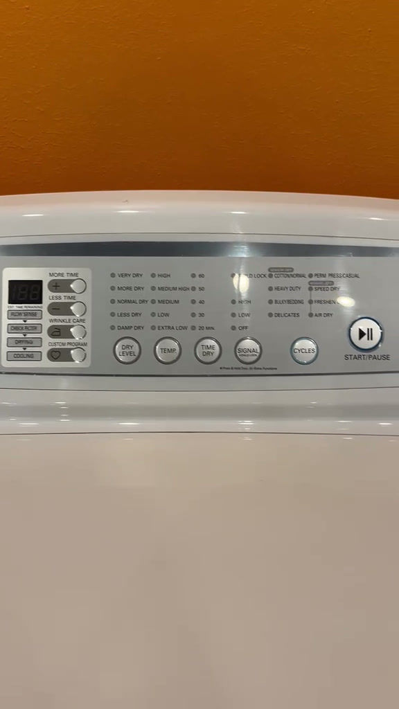 Thumbnail: LG WT4801CW Washer & DLE4801W Electric Dryer 3.7 CF- Refurbished