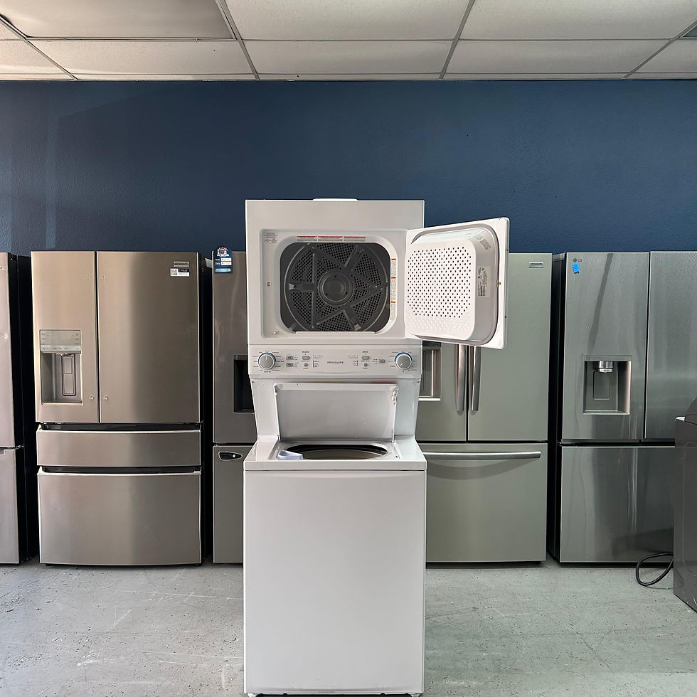 Thumbnail: Electrolux Scratch and Dent Gas Stacked Washer and Dryer 3.9 cuft Austin 6719