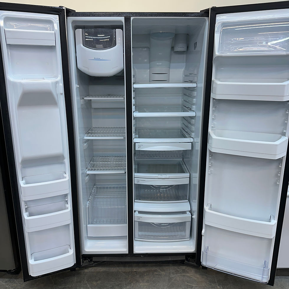 Miniatura: GE Refurbished Side by Side Refrigerator 25.3 cuft Irving 0375