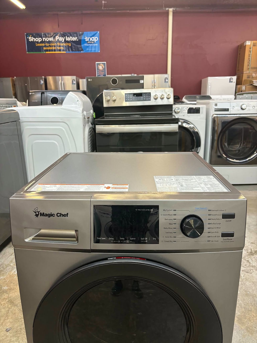 Thumbnail: Magic Chef MCSCWD27S5 All in One Ventless Washer 2.7 CF & Dryer- Refurbished