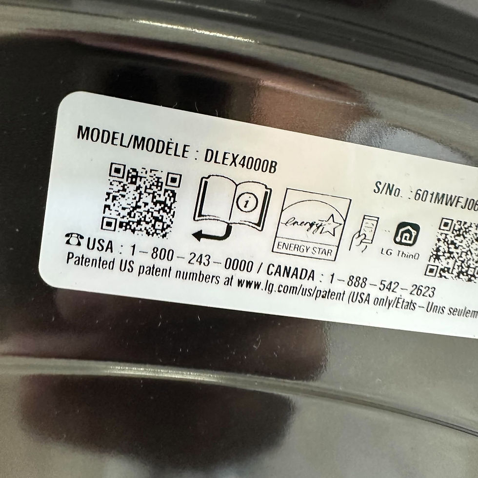 Miniatura: LG DLEX4000B Smart Electric Dryer 7.4 CF- Scratch & Dent - Irving 4111