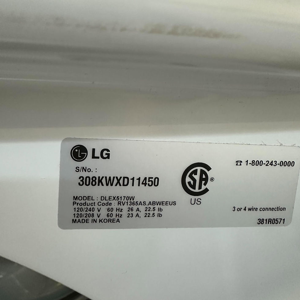 Miniatura: LG WT7600HWA Washer 5.2 CF & DLEX5170W Electric Dryer- Refurbished