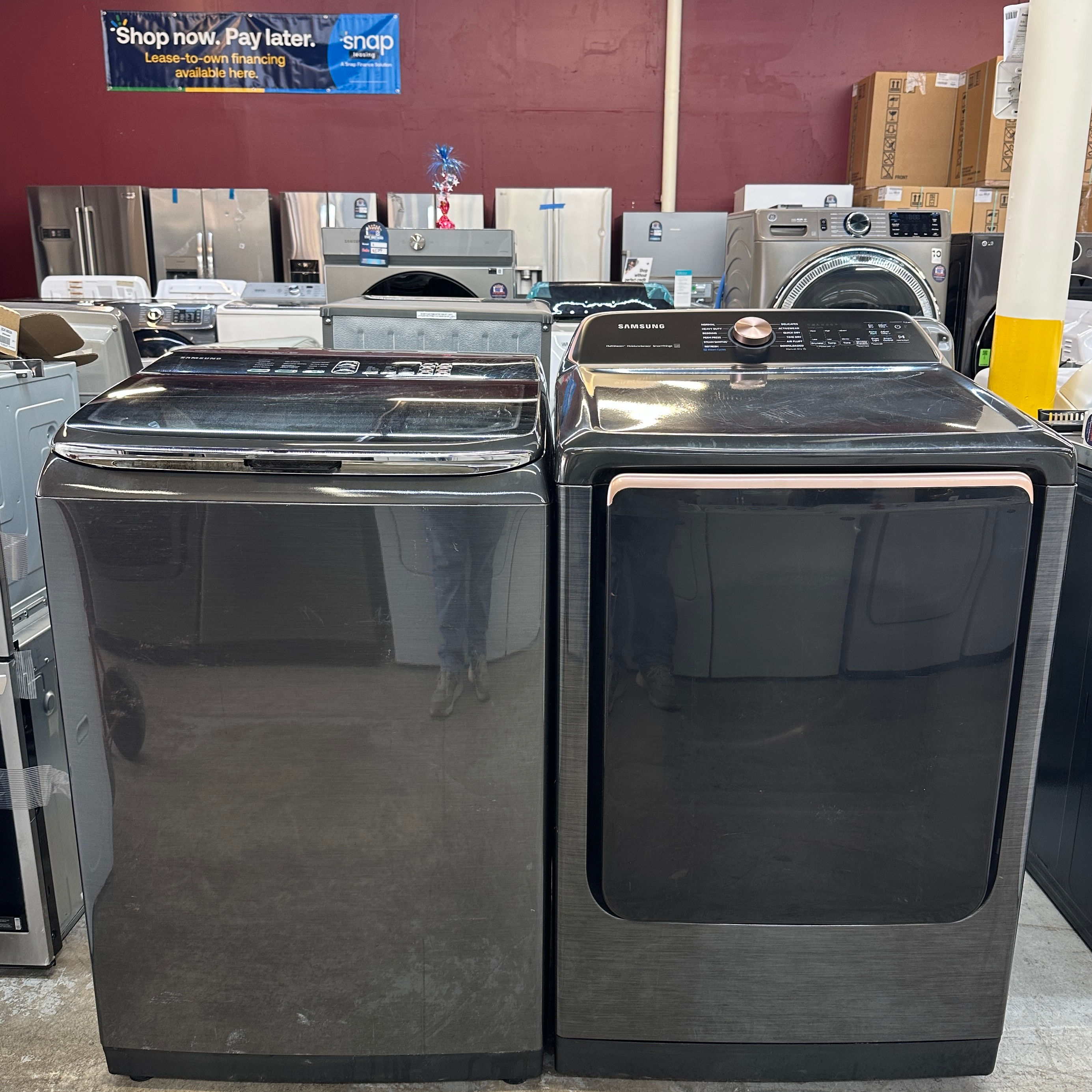 Samsung Refurbished Top load Washer and Dryer 5.2 cuft Irving 5998