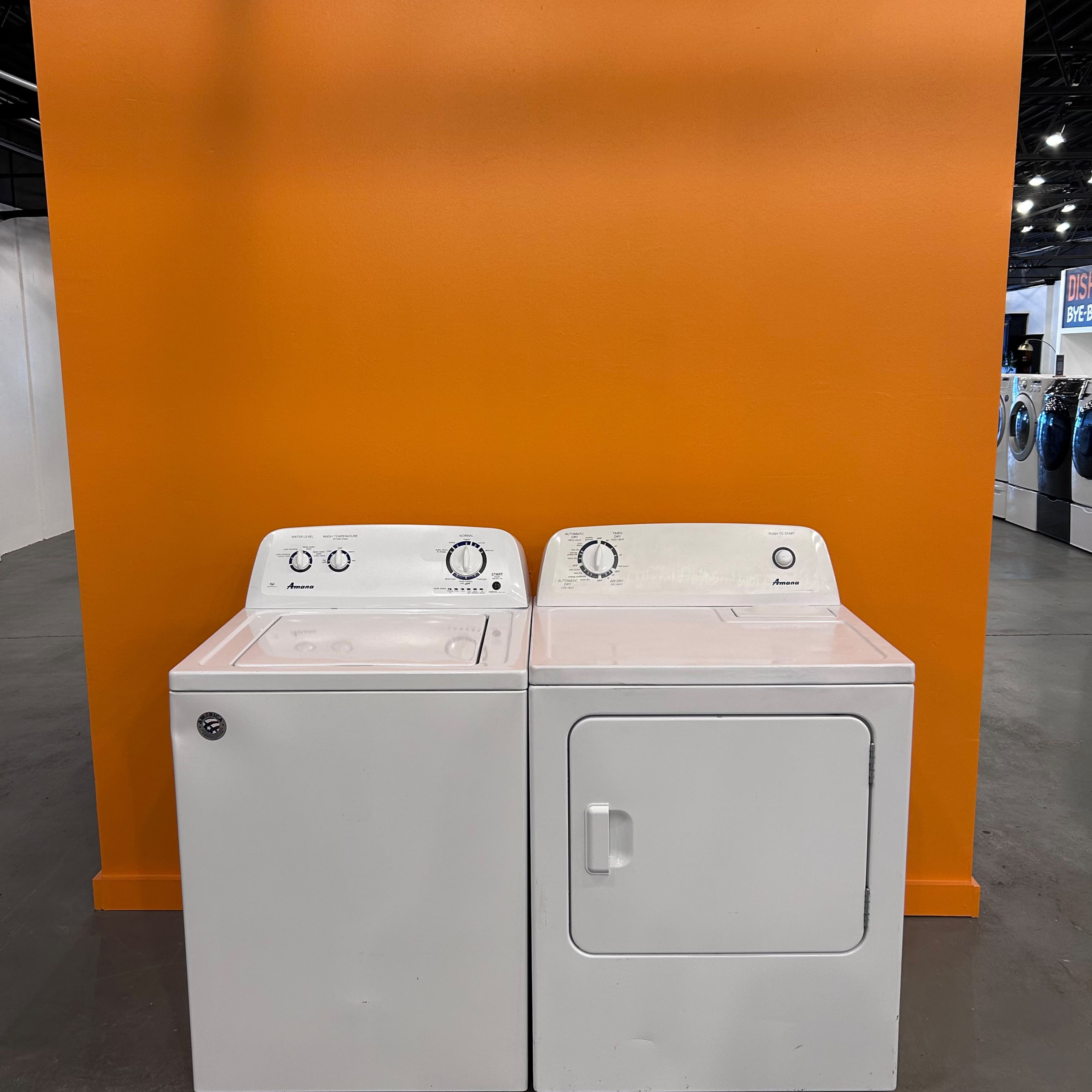 Amana NTW4516FW3 Washer & NED4655EW1 Electric Dryer 3.5 CF- Refurbished