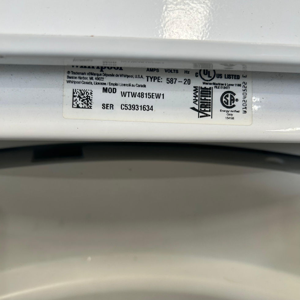 Thumbnail: Whirlpool WTW4815EW1 Washer & WED4815EW1 Electric Dryer 3.5 CF- Refurbished