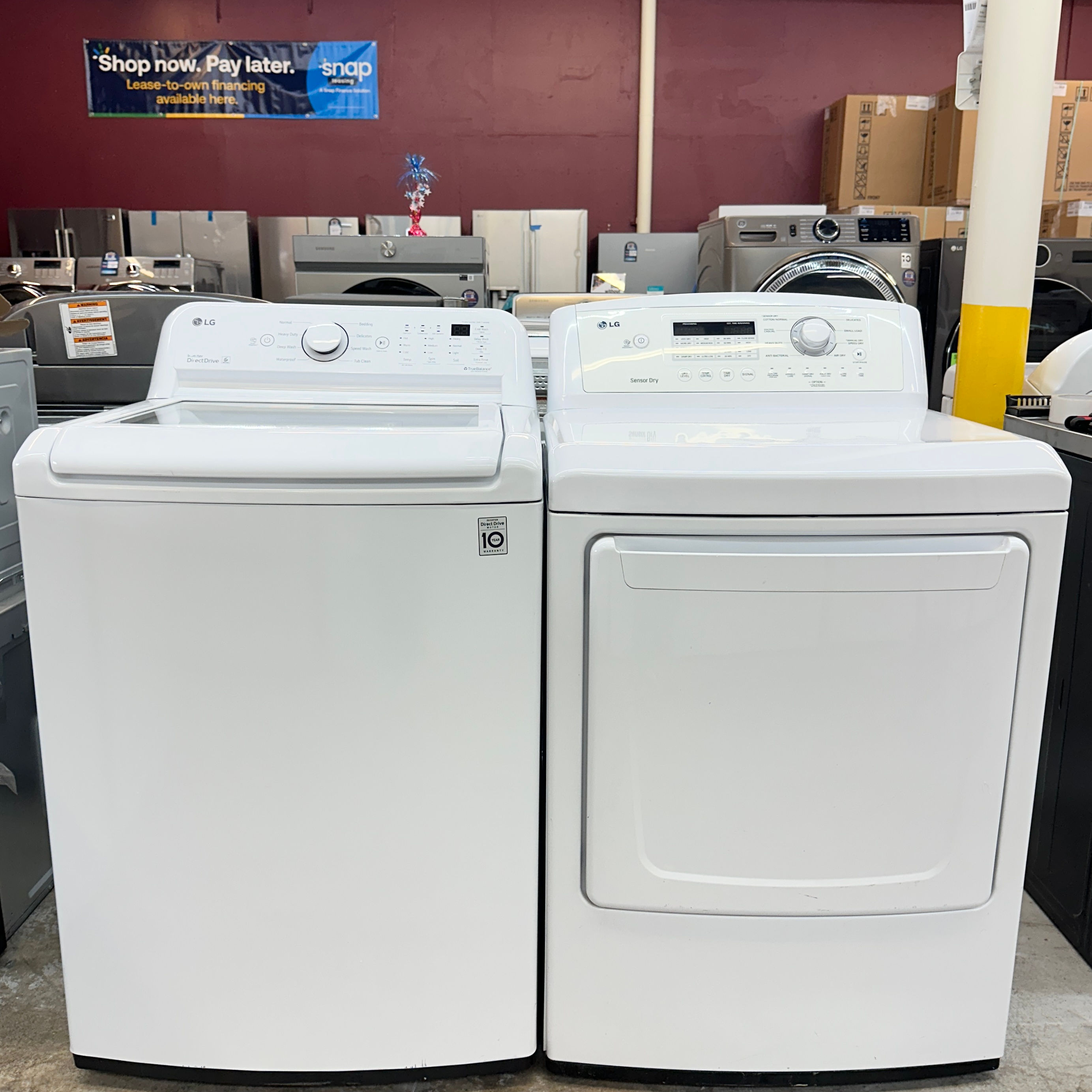 LG Refurbished Top load Washer and Dryer 5.0 cuft Irving 5248