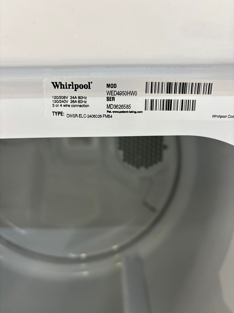 Miniatura: Whirlpool WTW5000DW2 Washer & WED4950HW0 Electric Dryer 4.3 CF - Refurbished