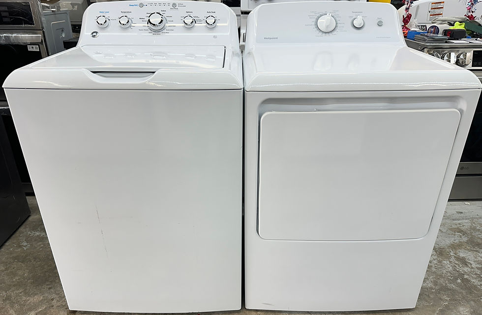 Thumbnail: GE Refurbished Top load Washer and Hotpoint Dryer 4.5 cuft Irving 9355
