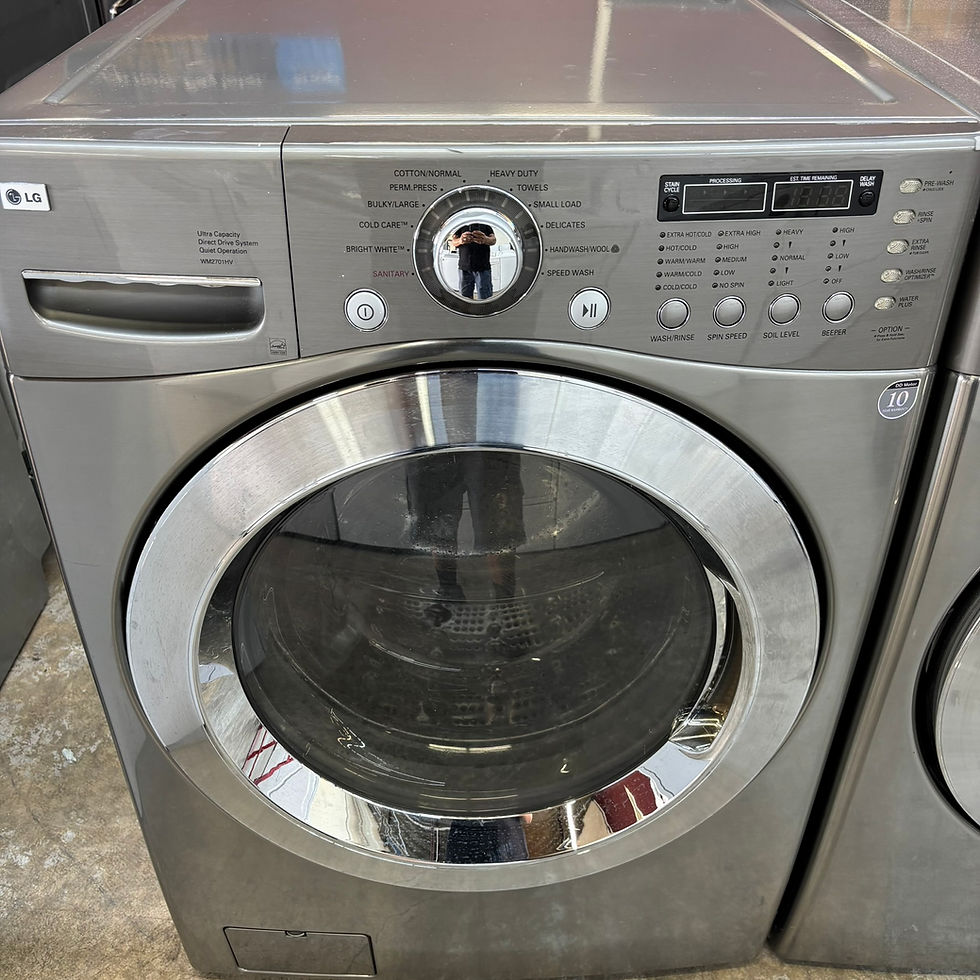 LG WM2701HV & DLE2701V Electric Dryer 4.5 CF -Refurbished - Graphite Steel- 7520