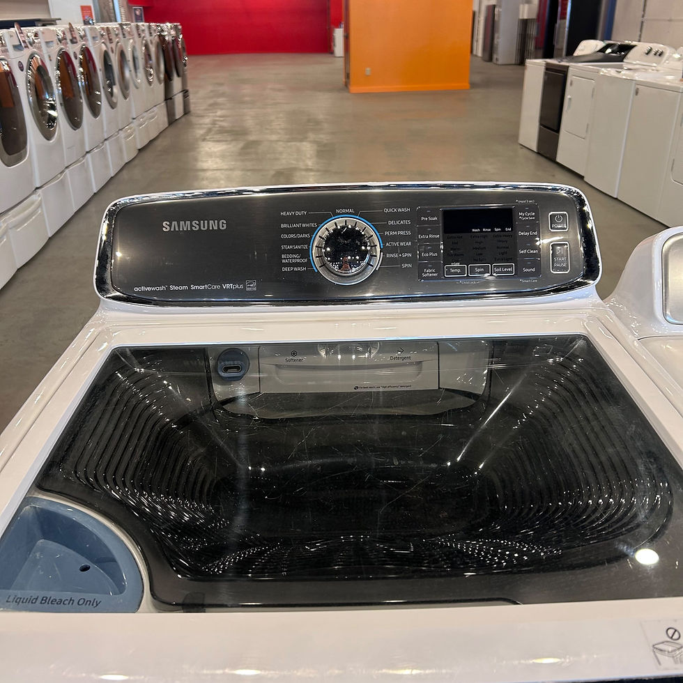 Thumbnail: Samsung WA52M7750AW Washer & DV45H7000EW/A2 Electric Dryer 5.2 CF- Refurbished
