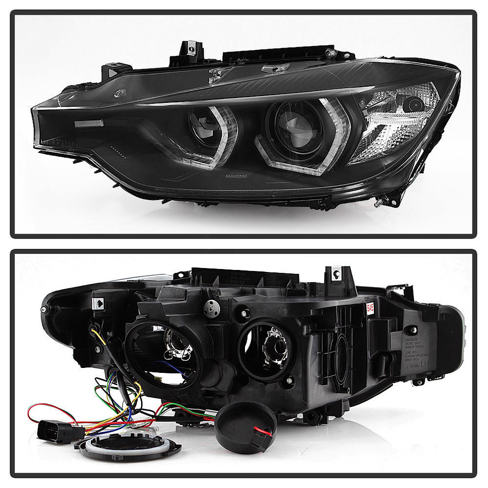 20122015 BMW F30 3Series DRL Halo Projector Headlights bayoulighting