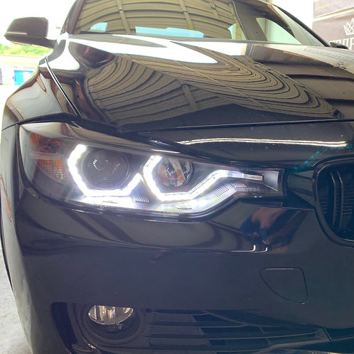 2012-2015 BMW F30 3-Series DRL Halo Projector Headlights | bayoulighting