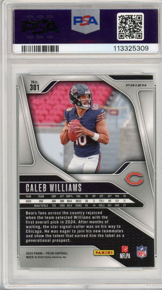Thumbnail: 2024 Panini Prizm - Green Ice Prizm Parallel - Caleb Williams