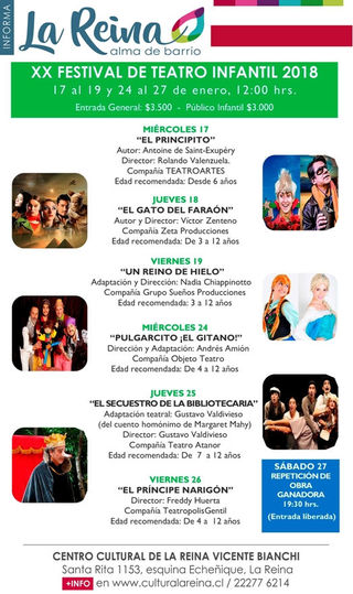 Cartelera XX Festival de Teatro Infantil de La Reina