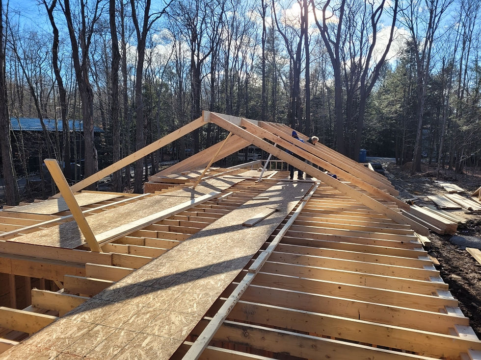 We are almost done framing a 1900 sq ft ranch and will be starting a 1550  sq ft two story in April.