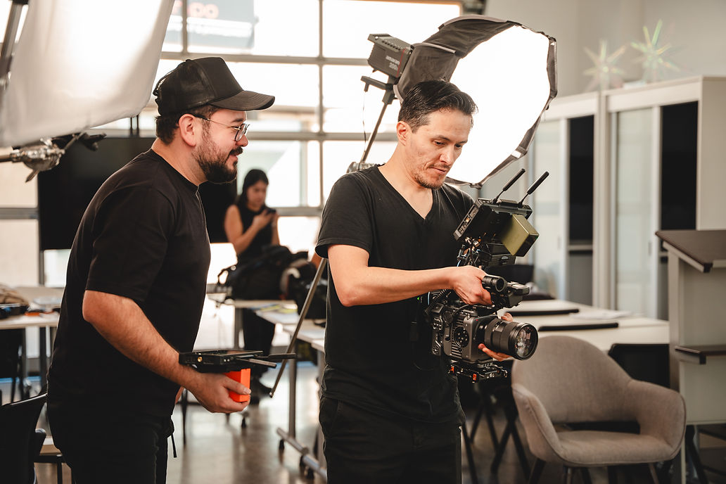 Product commercial filmed with cinematic lighting setup