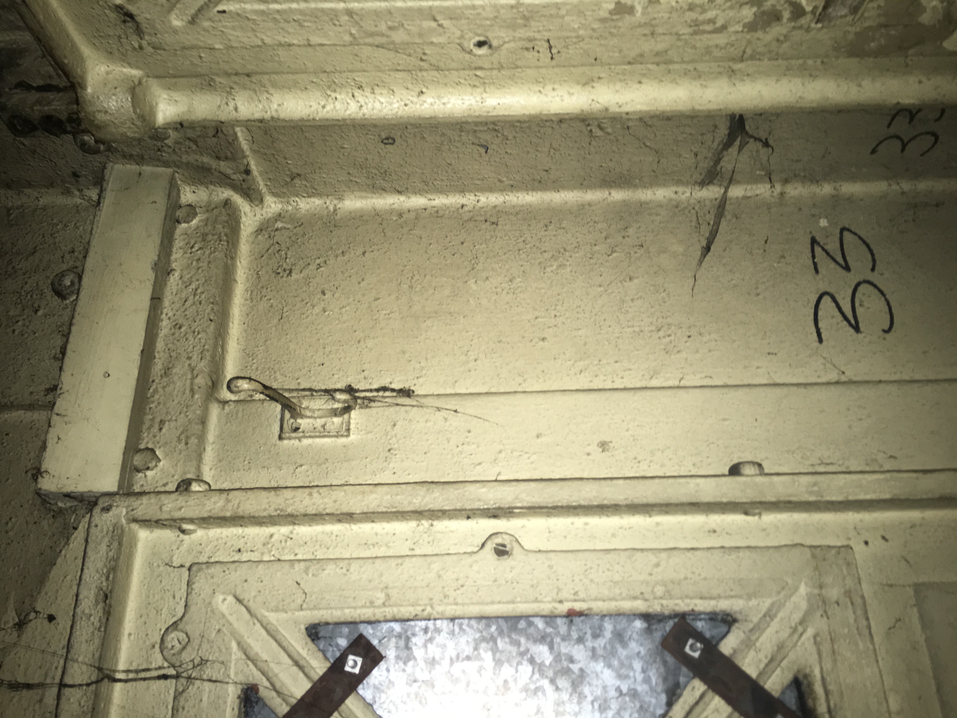 Coat hook on wall