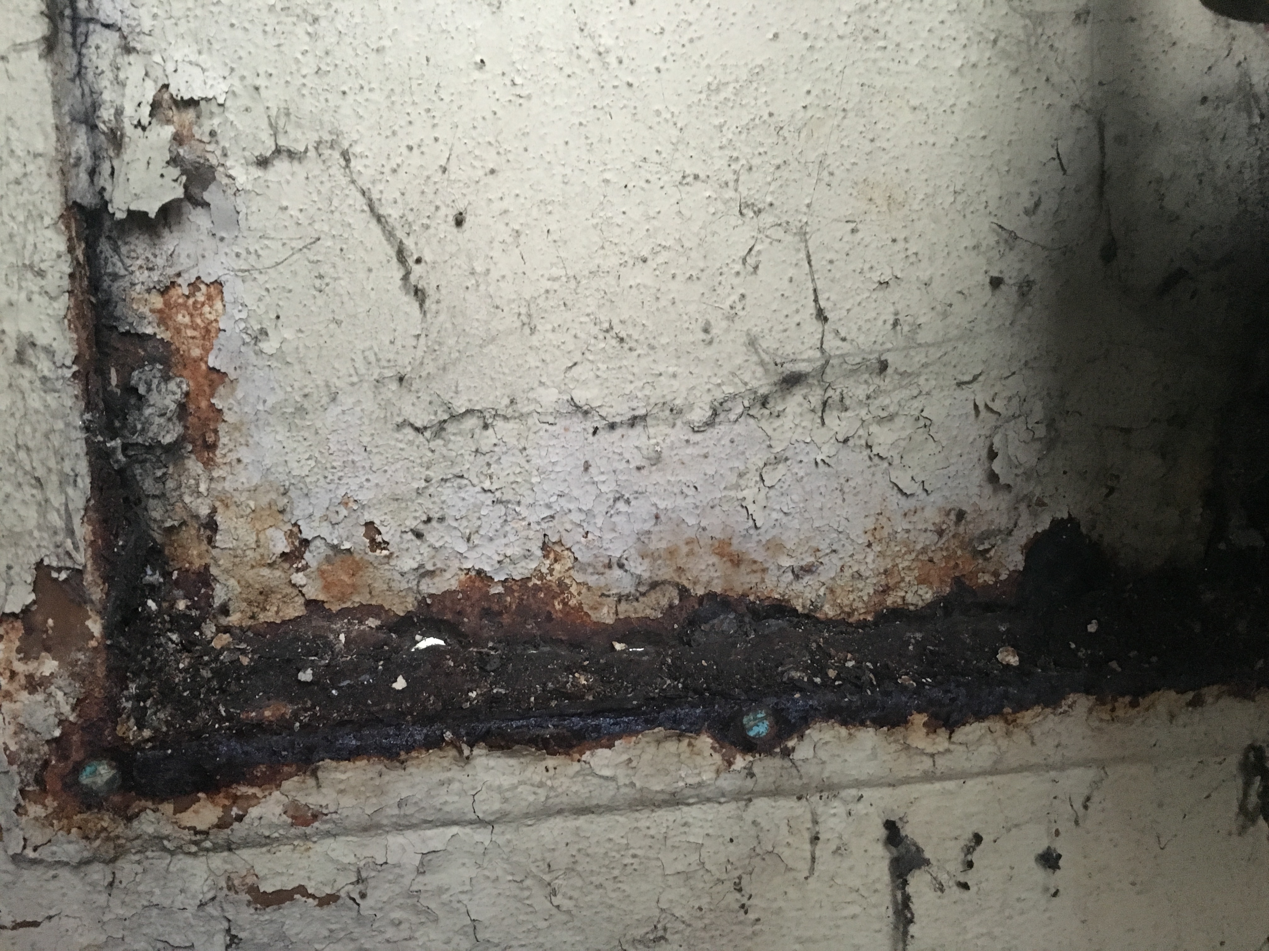 Badly rusted panel