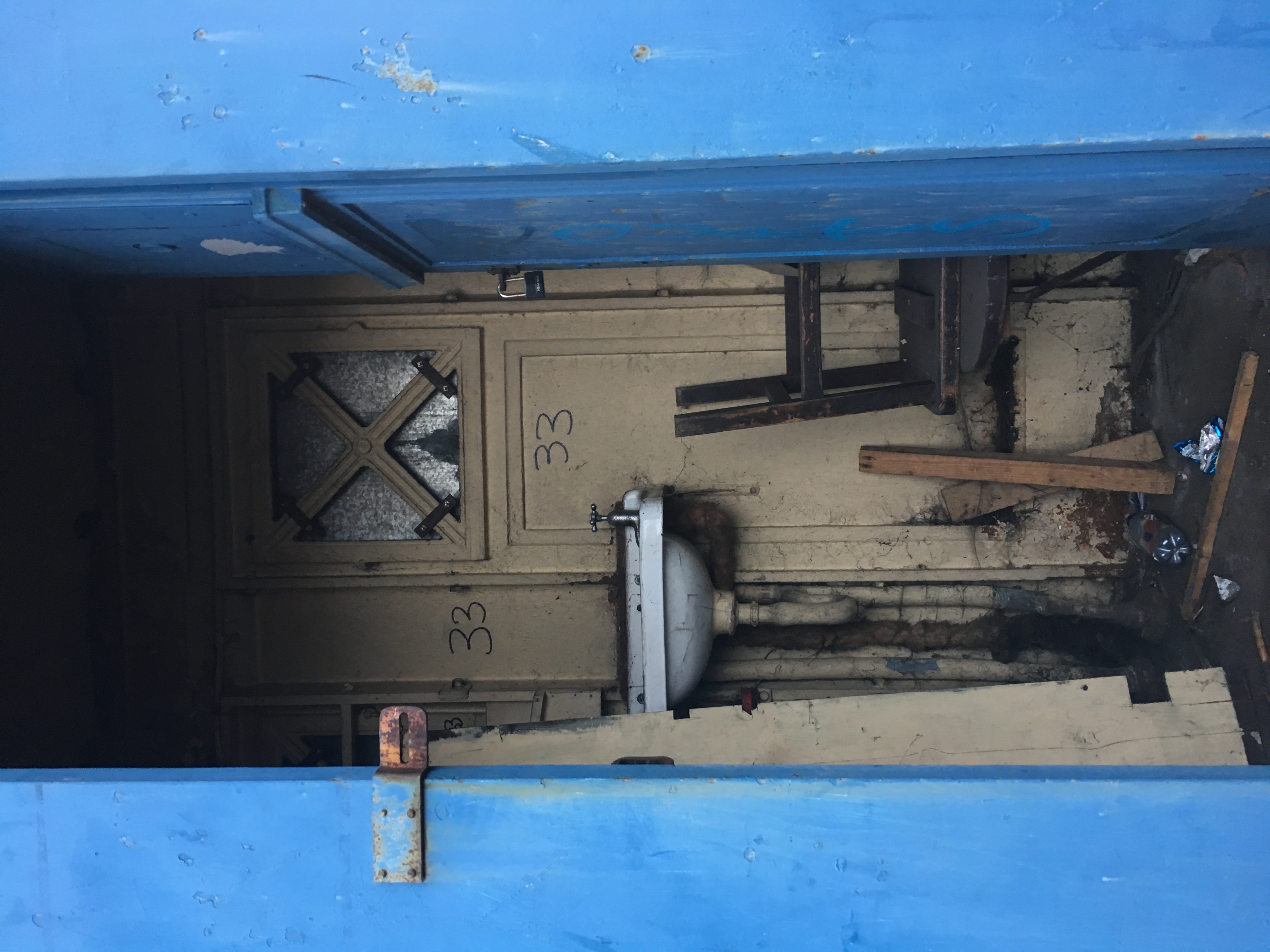 Looking in the opened door
