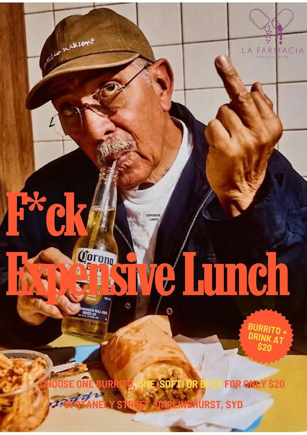 Lunch Special Darlinghurst: Burrito and Drink for $20 at La Farmacia