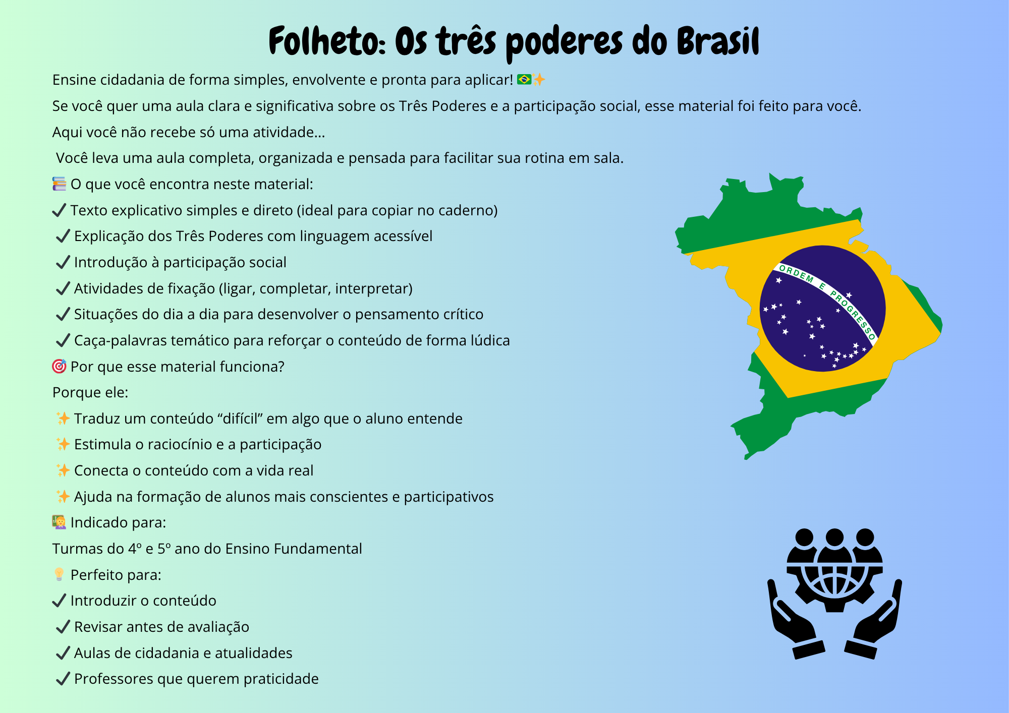 Folheto: Os três poderes do Brasil