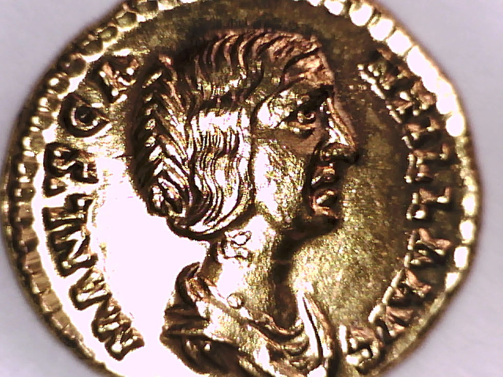 Thumbnail: MANLIA SCANTILLA, Didius Julianus wife, 24K Gold Plated coin