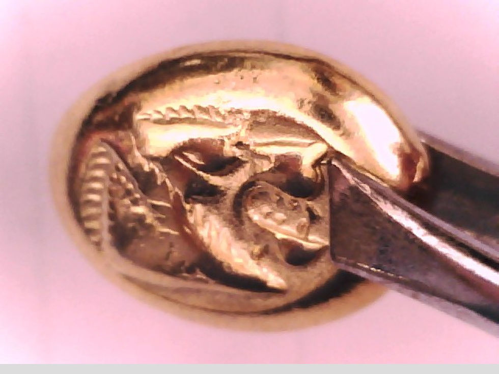 Thumbnail: 24K GOLD PLATED LYDIA HECTE OF A GOLD STATER.