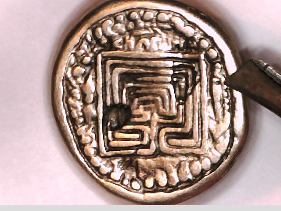 Thumbnail: Crete, Knossos, Hera left / Labyrinth Stater coin