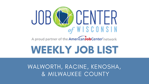 Weekly "HOT JOB LIST" from jobcenterofwisconsin.com website...