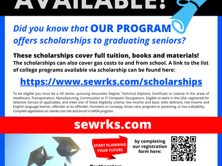 ATTENTION GRADUATING SENIORS - SCHOLARSHIPS AVAILABLE NOW!!! See flyer below...