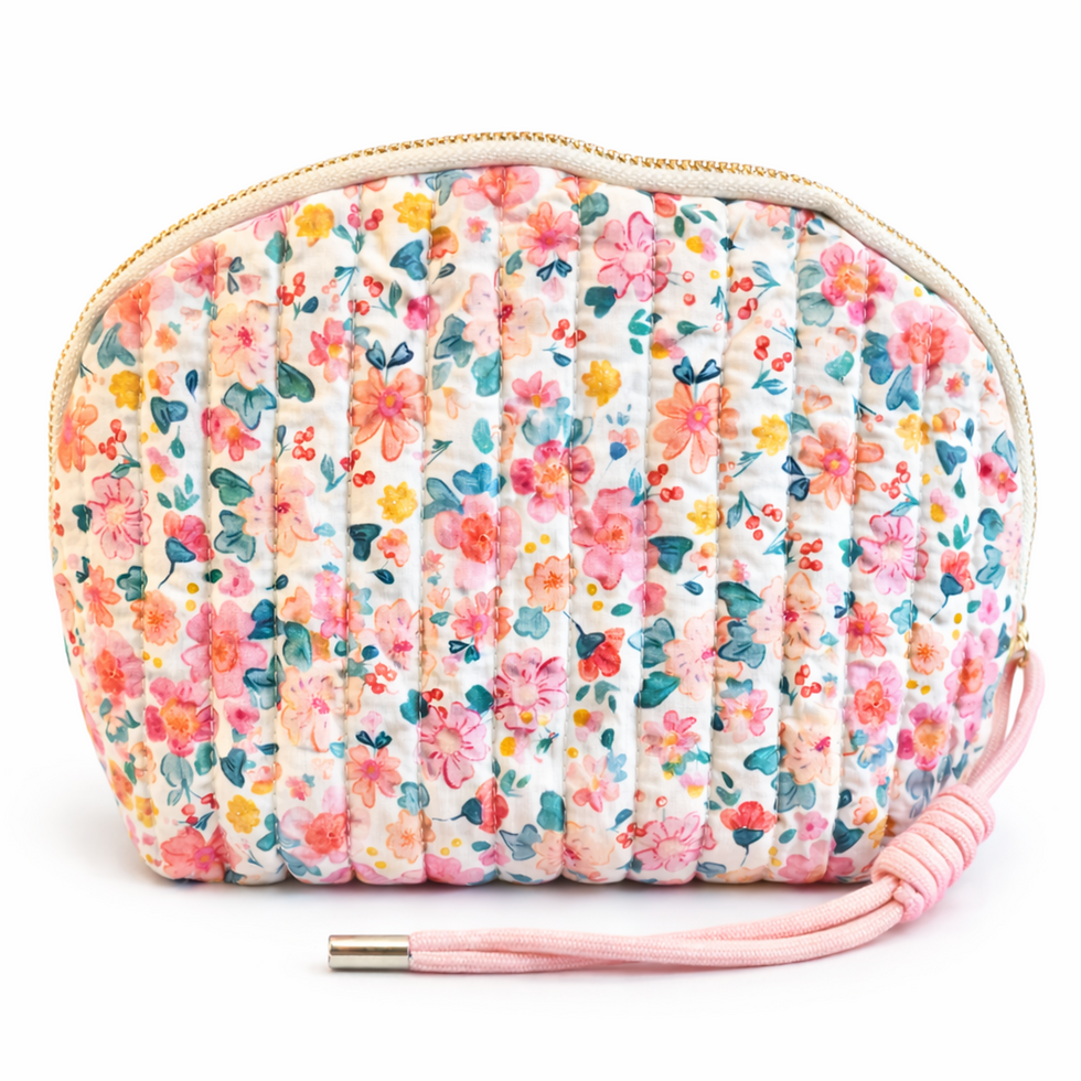 Thumbnail: Ellison + Young Quilted Floral Makeup Pouch