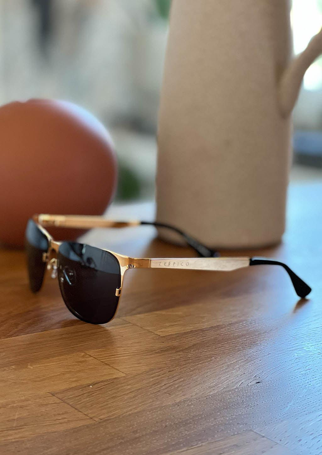 Titanium Wayfarer Sunglasses 24K GOLD Plated