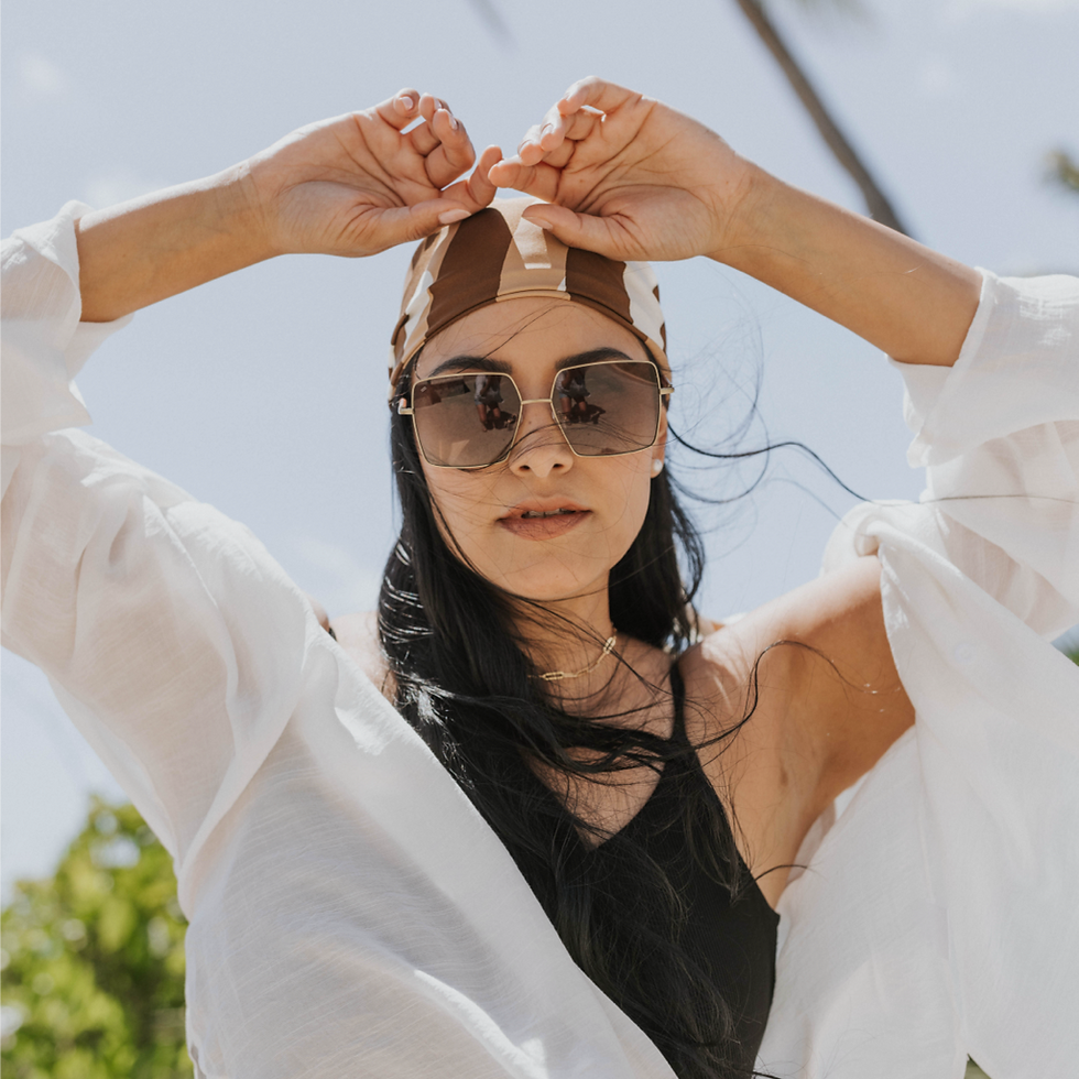 Thumbnail: Lucie - Metal & Wood Sunglasses