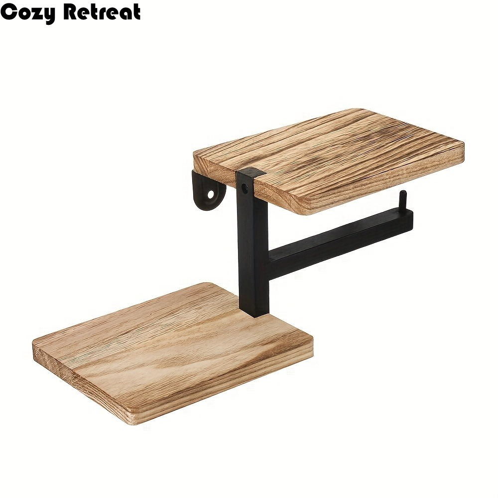 Wood Toilet Paper Holder