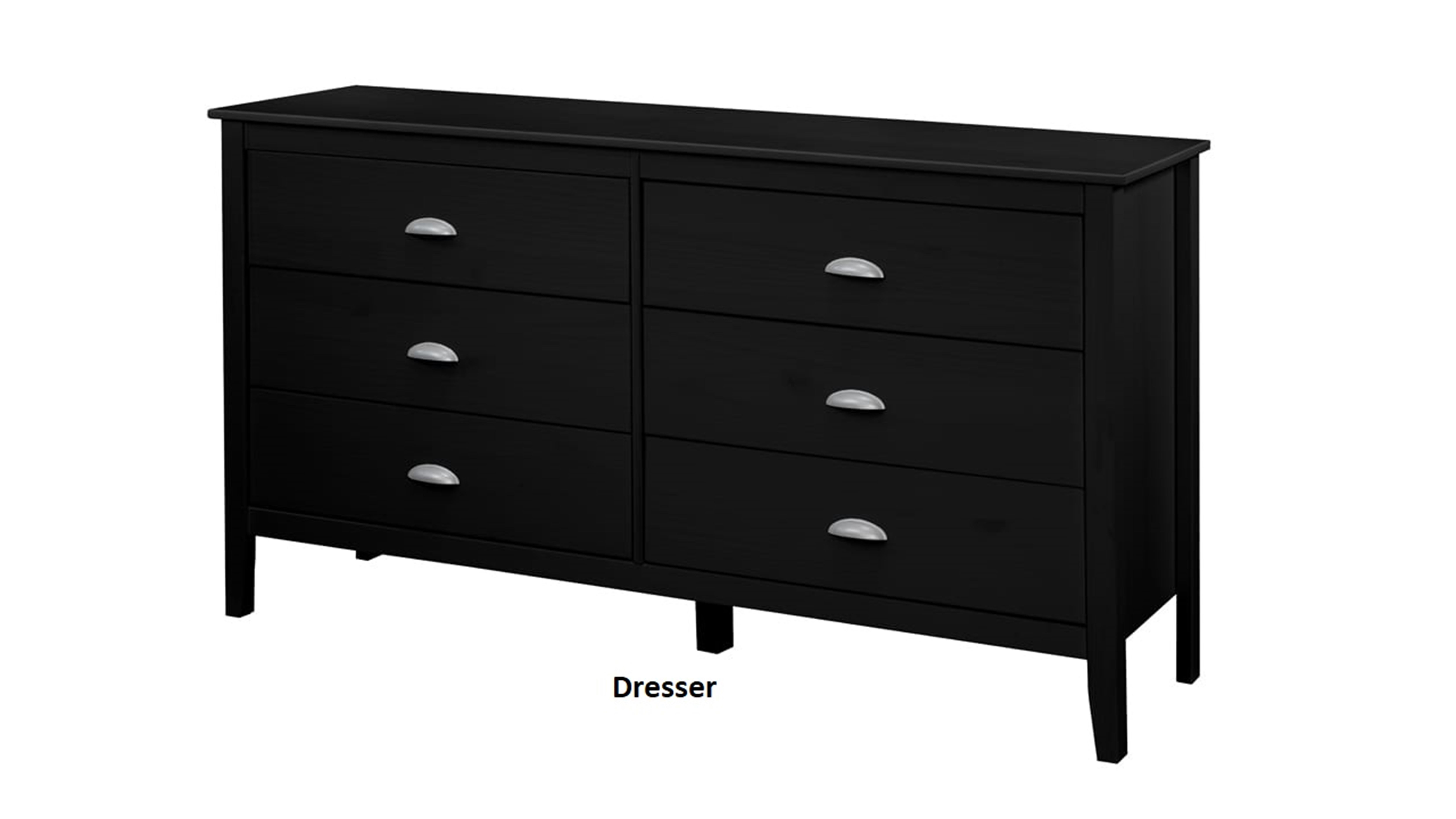 Wooden Dresser ~ Black/White