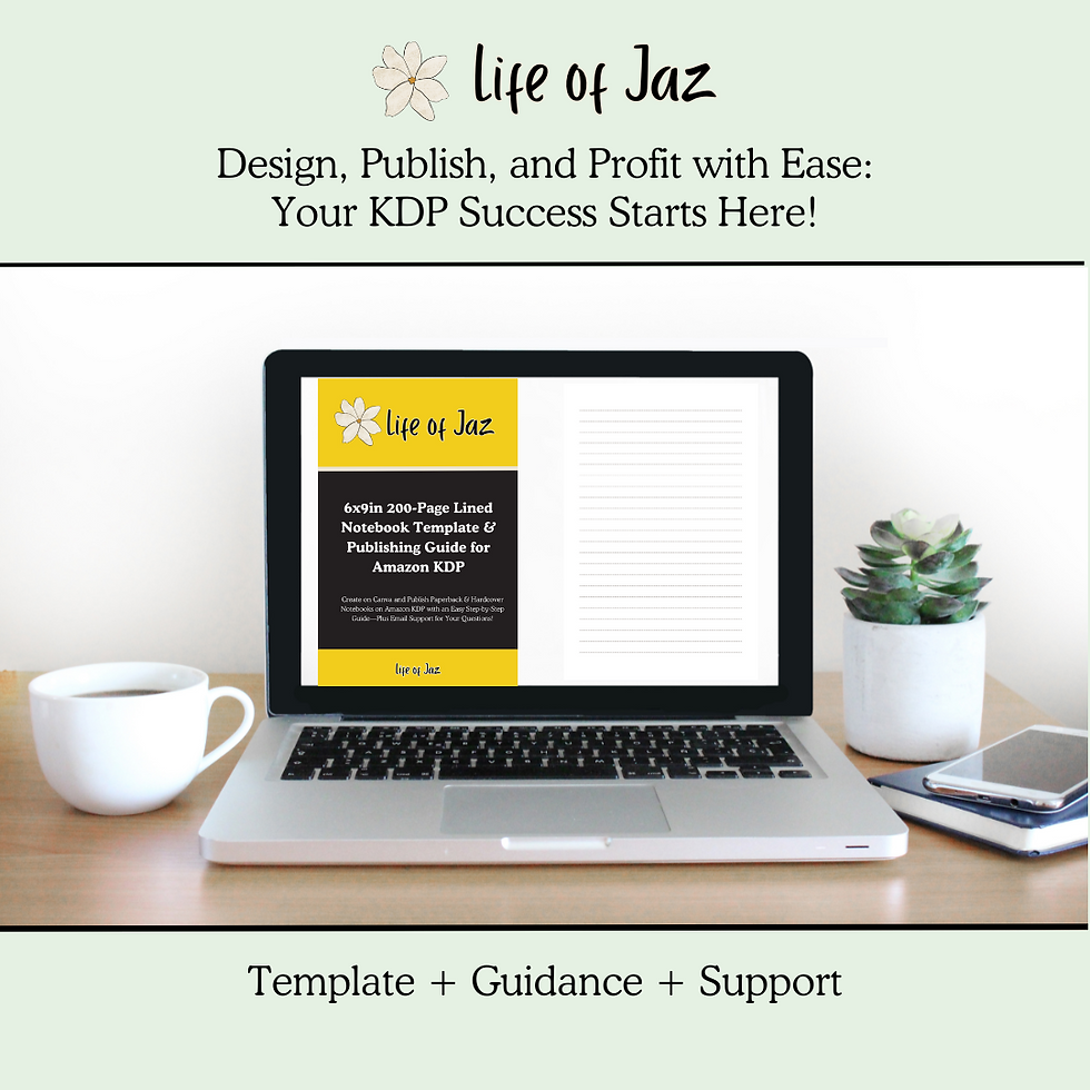 Laptop showing guidebook & template on the screan with a coffee and plant on desk