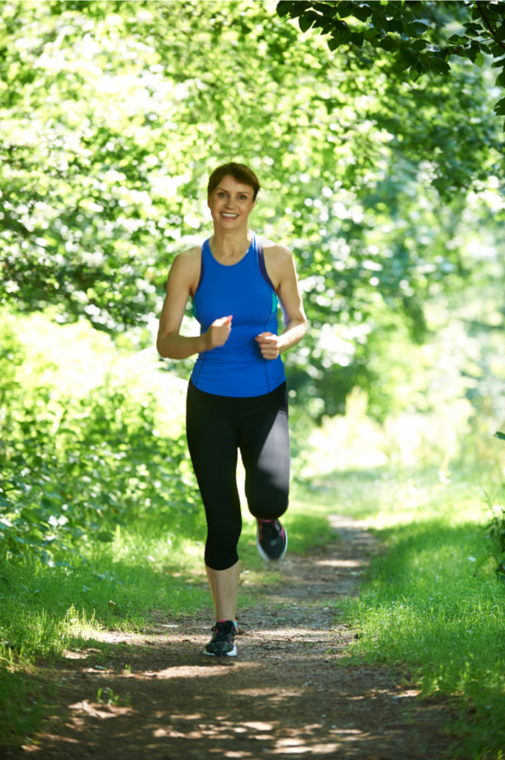 Perimenopausal woman sprint training