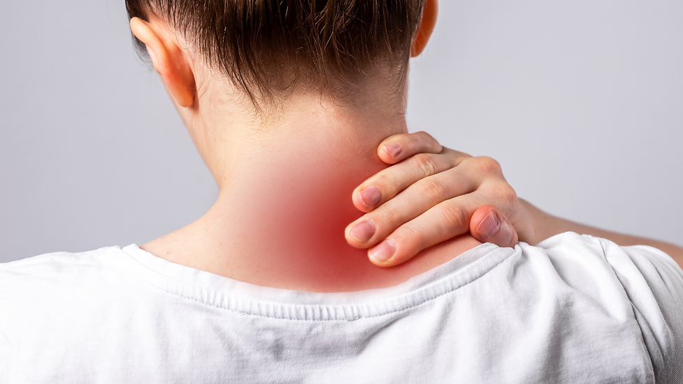 Woman with neck pain
