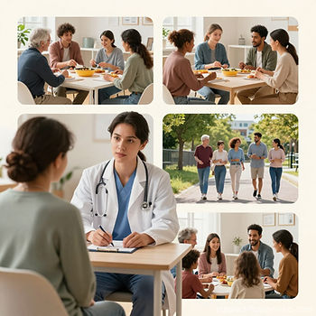 Illustration of social prescribing in modern healthcare