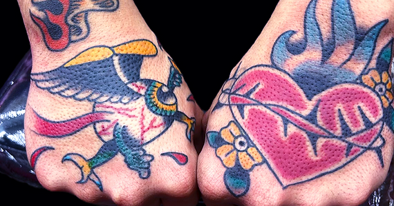 Flying Eyeball and Sacred Heart - By OB Martinez