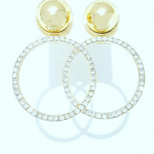 Gold shine hoop earrings | Casi's Boutique